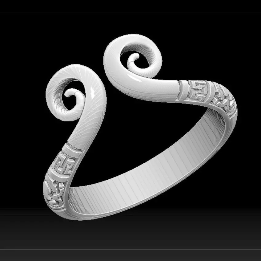Greek Scroll Ring 3D print model