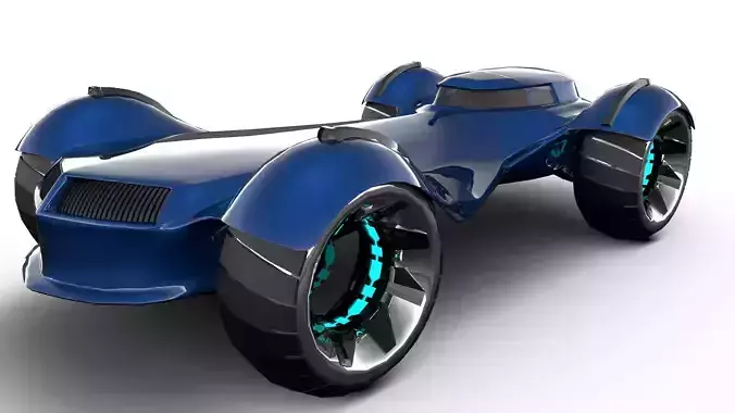 Future Car Concept Free low-poly 3D model