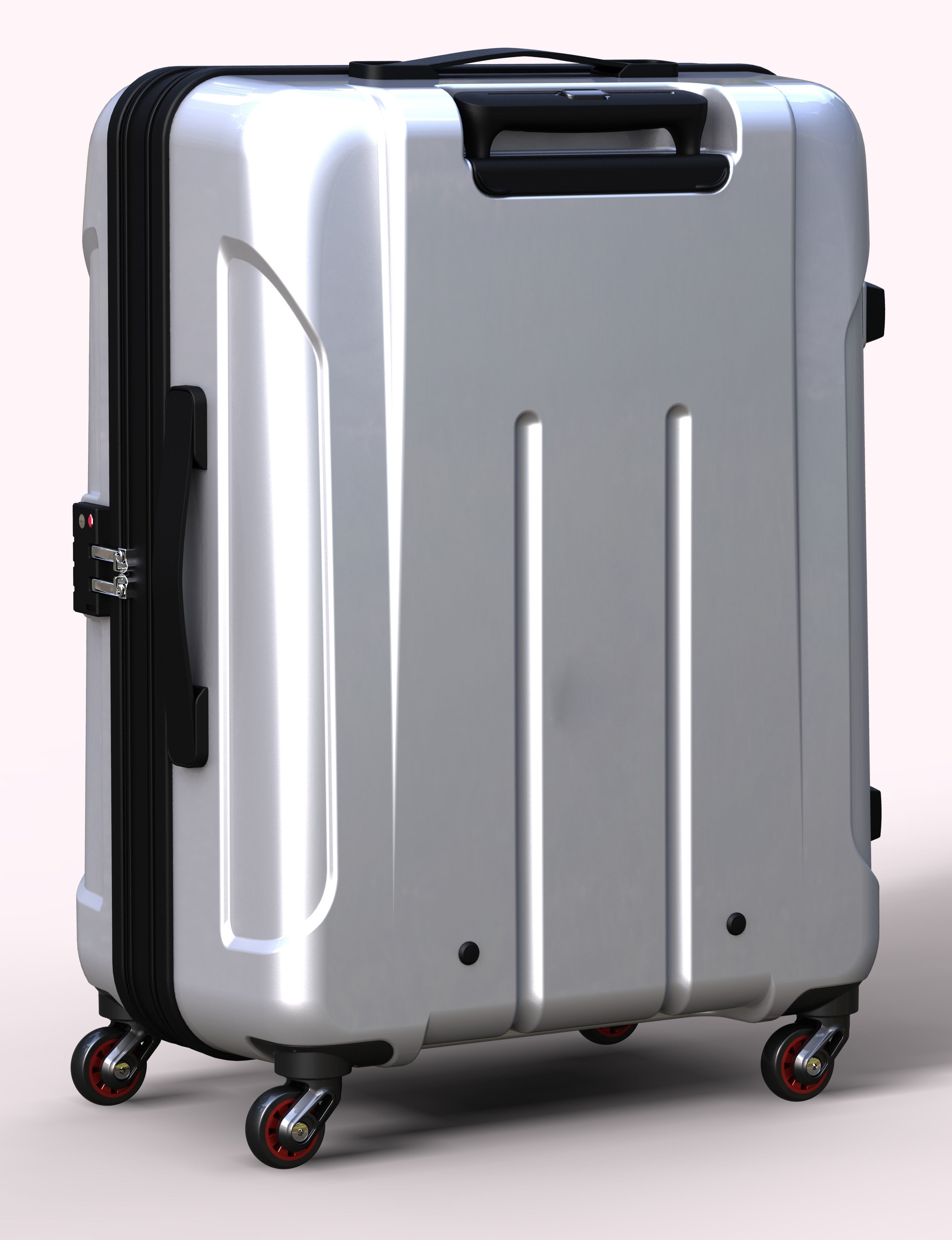 Trolley Suitcase Bag 02 3D model_2