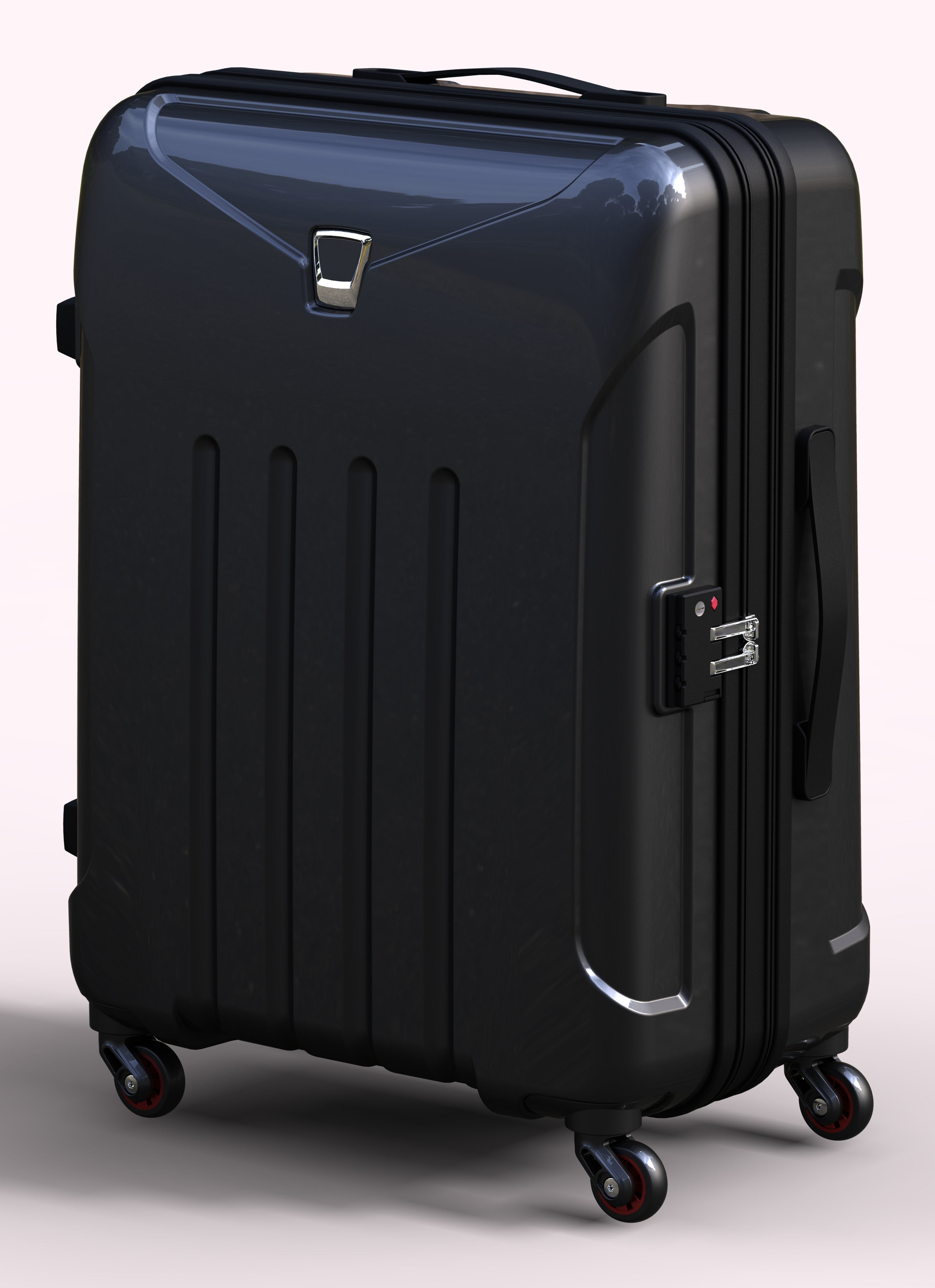Trolley Suitcase Bag 02 3D model_4