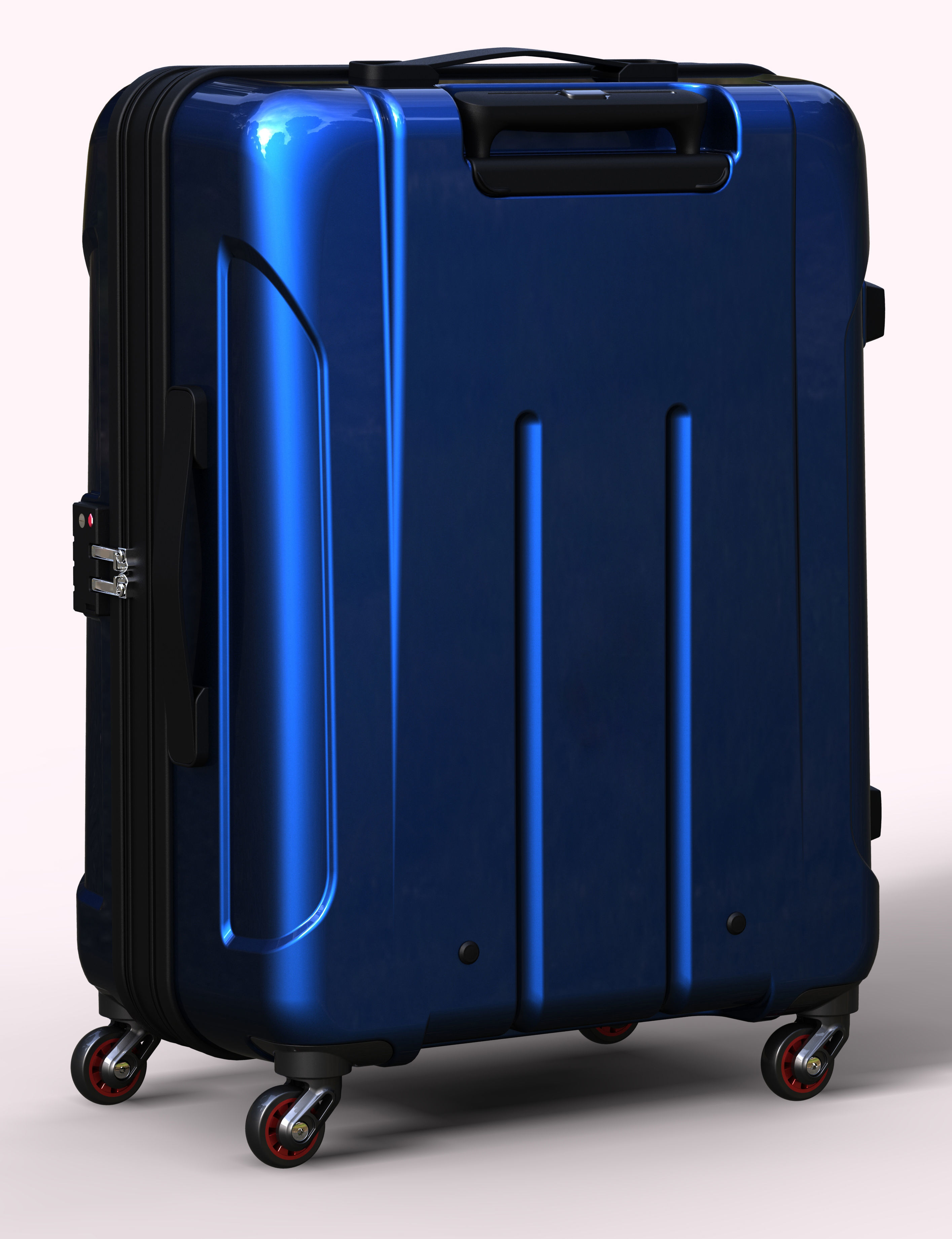 Trolley Suitcase Bag 02 3D model_8