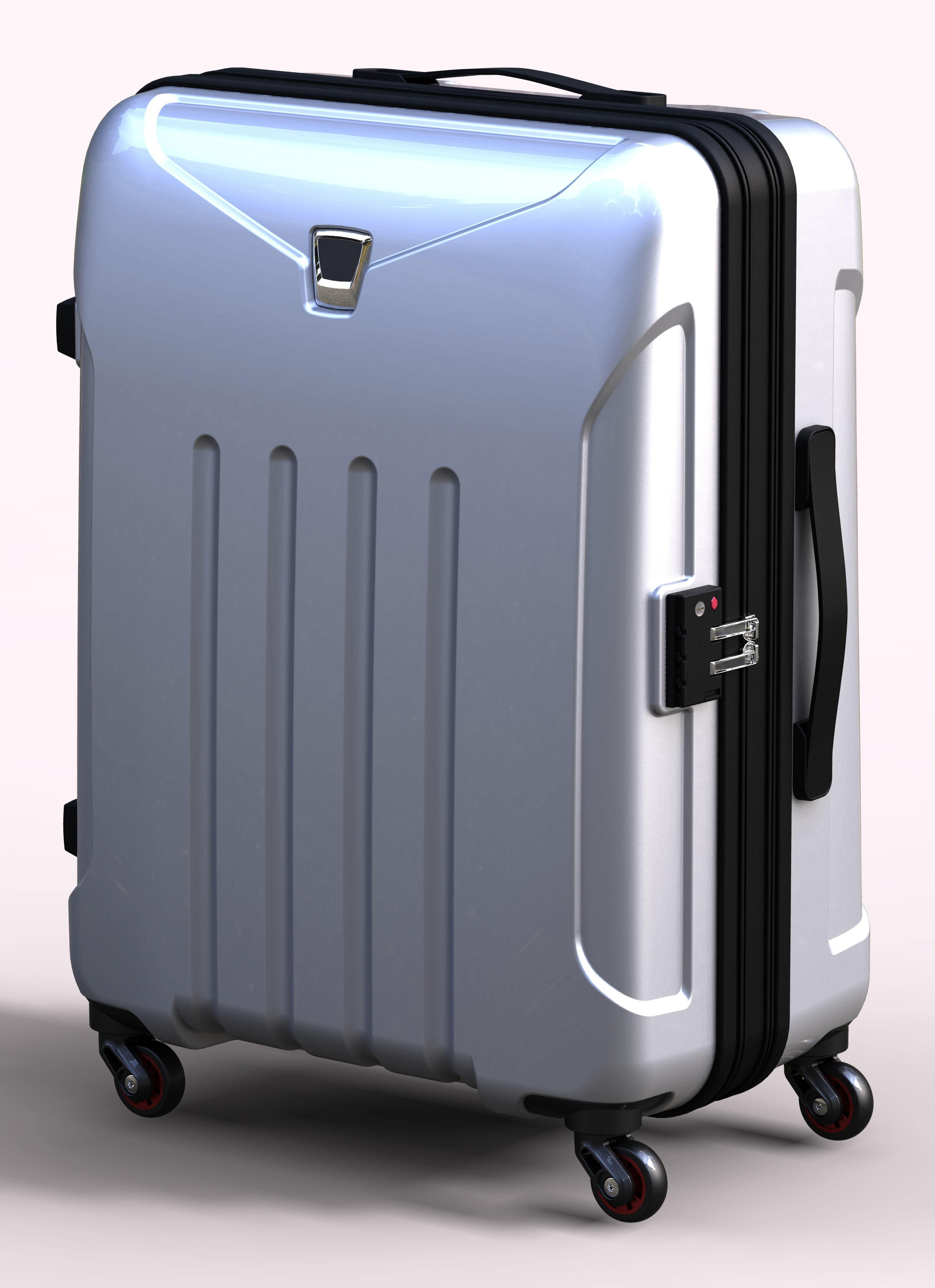 Trolley Suitcase Bag 02 3D model_1