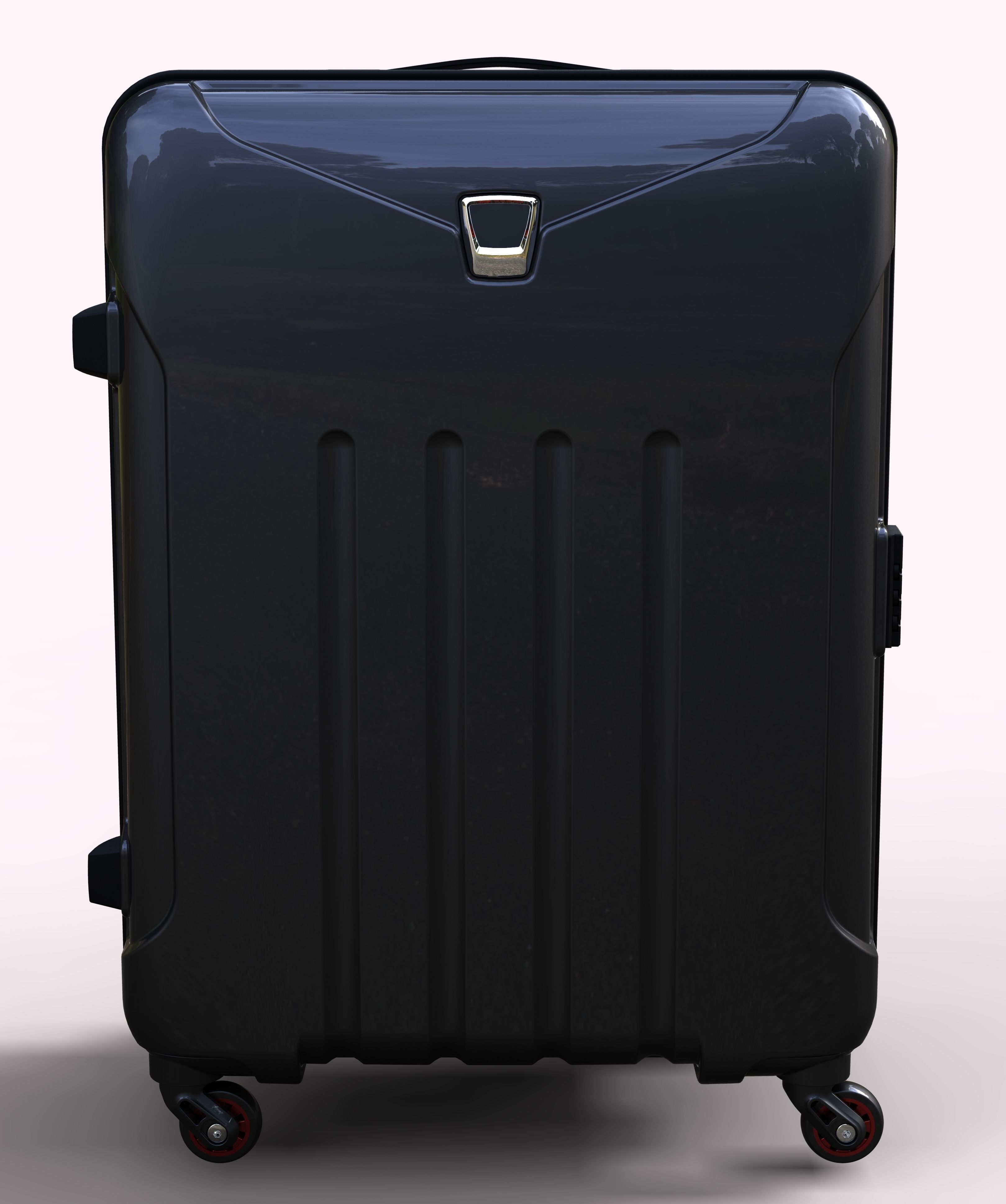 Trolley Suitcase Bag 02 3D model_3
