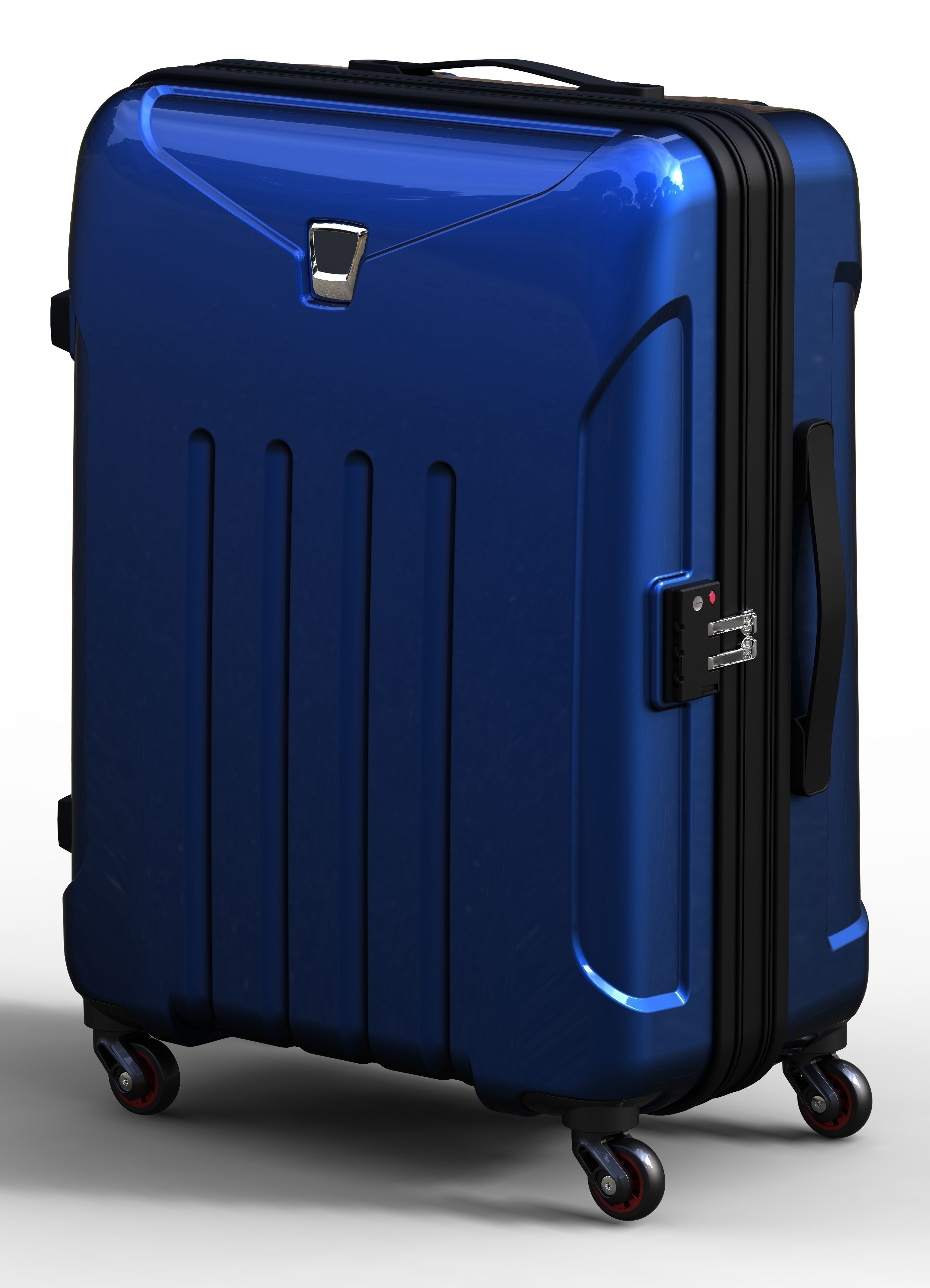 Trolley Suitcase Bag 02 3D model_7