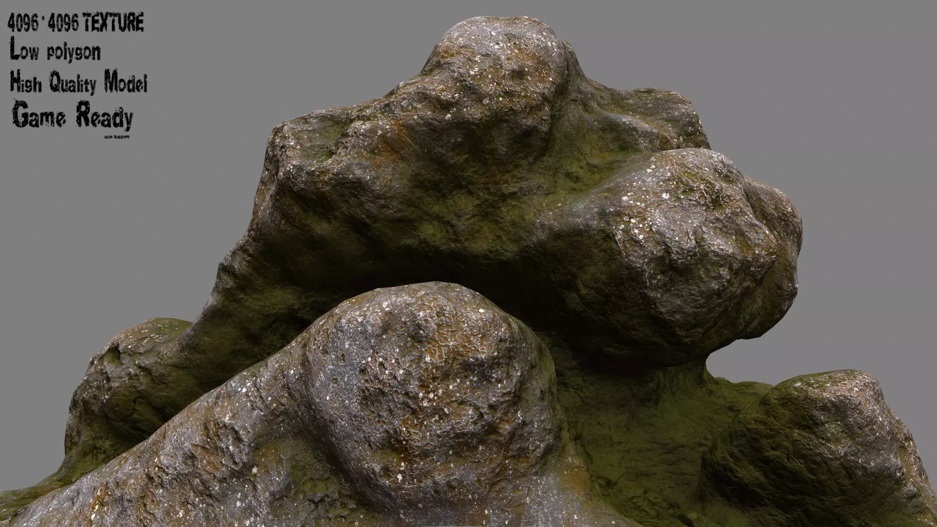 Rock Low-poly 3D model_0