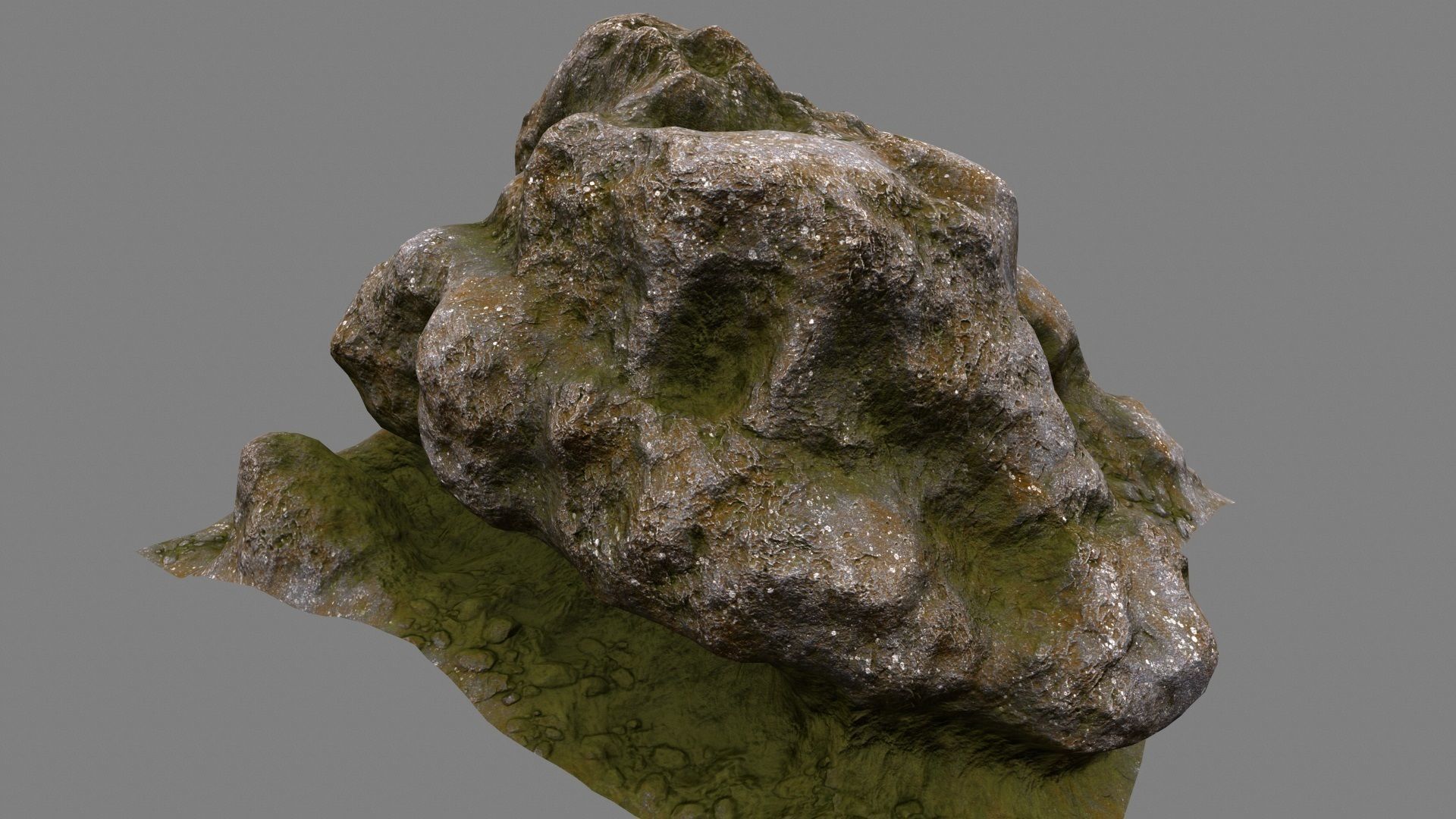 Rock Low-poly 3D model_9