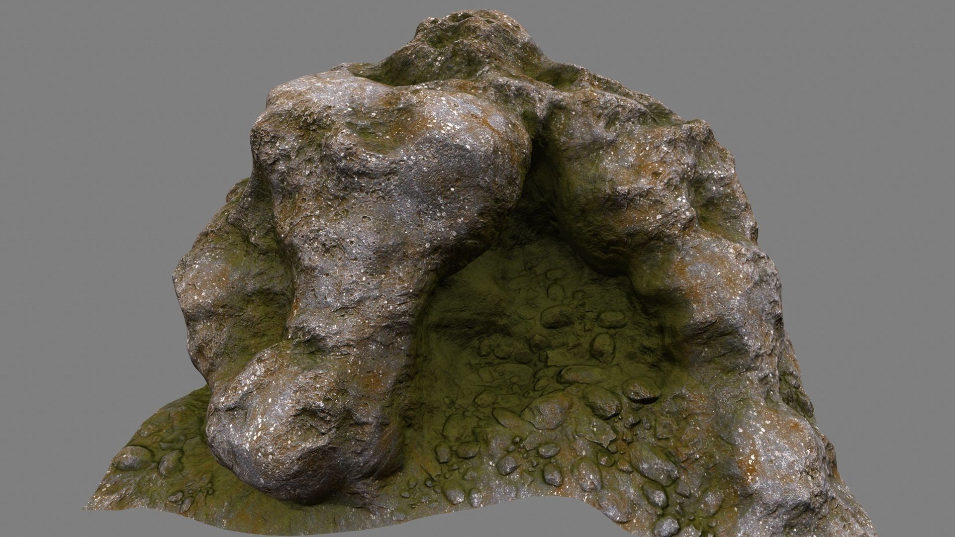 Rock Low-poly 3D model_1