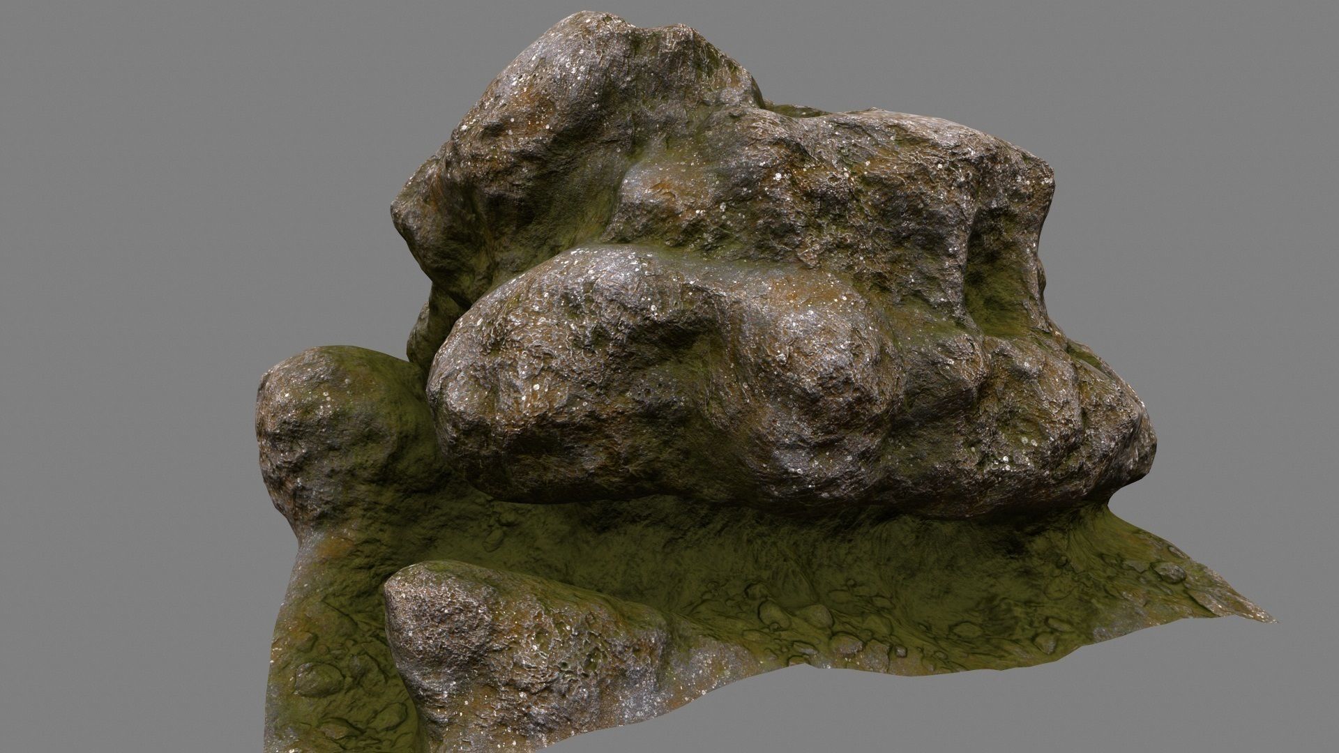 Rock Low-poly 3D model_3