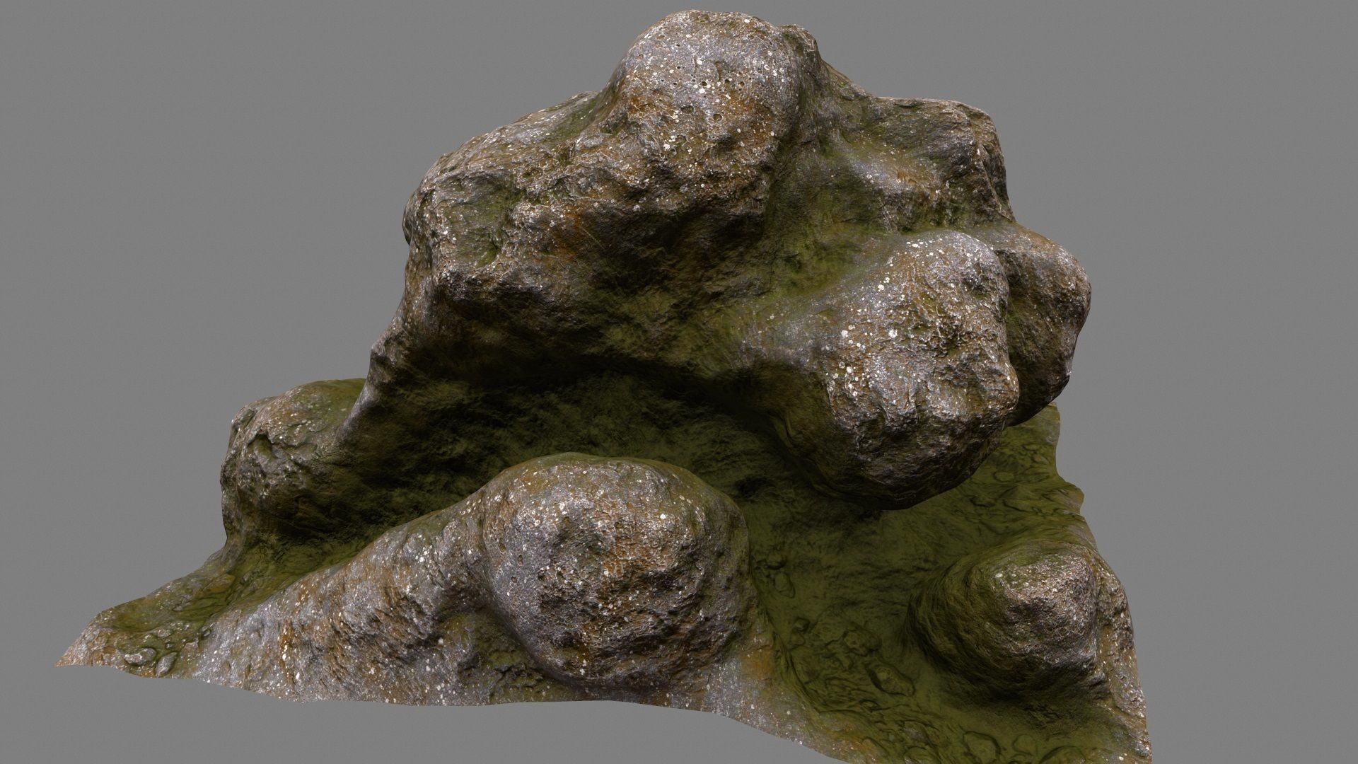Rock Low-poly 3D model_2