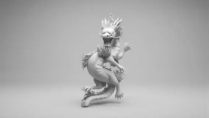 Oriental Dragon 3D Model for Jewelry Pendant Design 3D print model