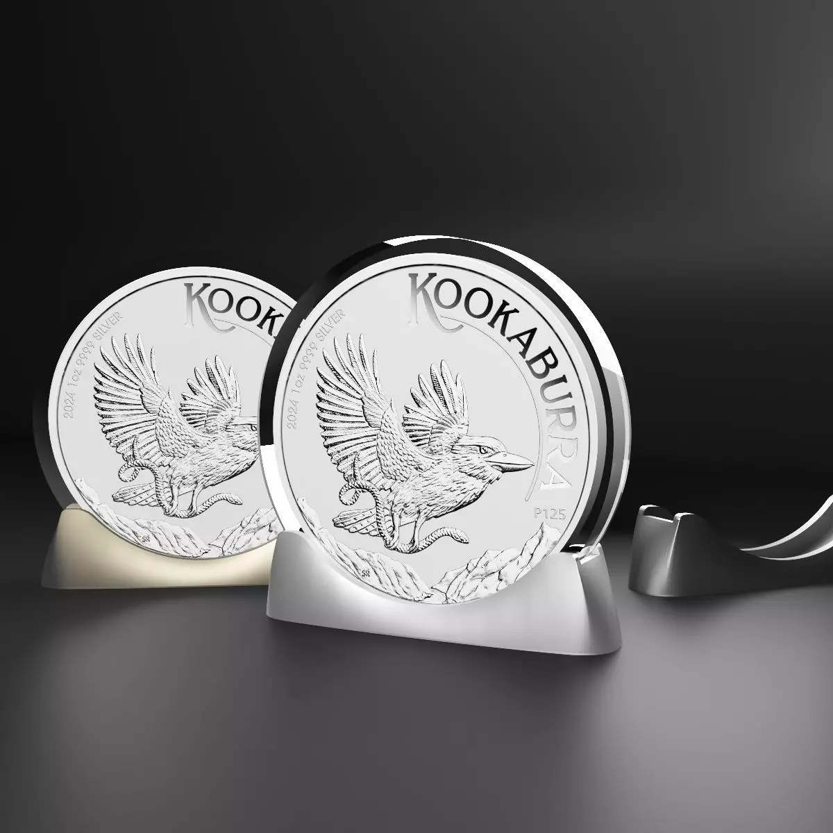 Coin Display holder kookaburra Australian Coin 3D print model