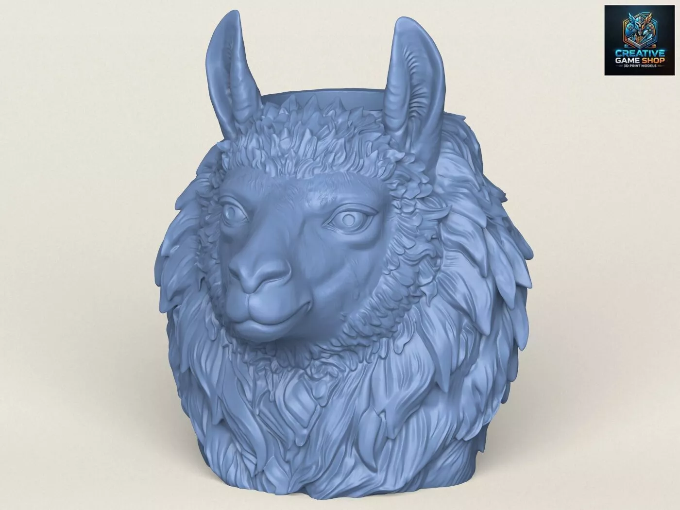 Llama Animal Face Vase 3D print model