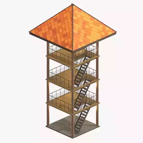 Tropical tower 26A03 3D model