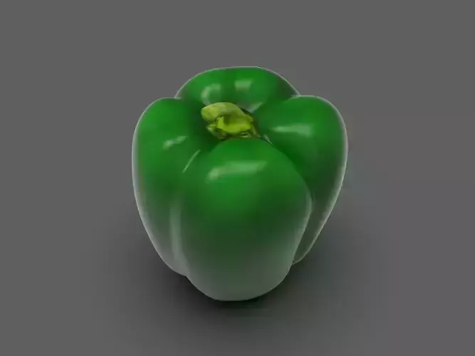 capsicum vegetable 3D model 2