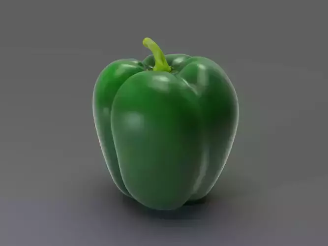 capsicum vegetable 3D model 6