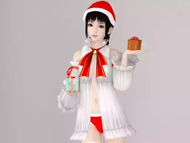 Kumiko Christmas pose 01