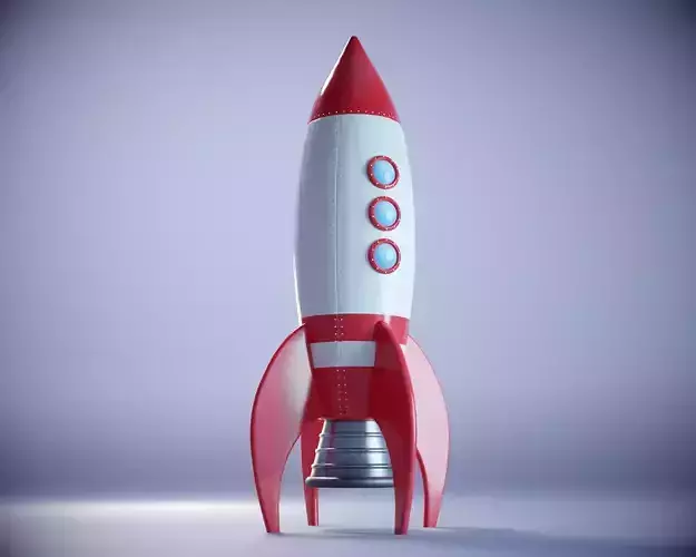 Cartoon Rocket PBR 