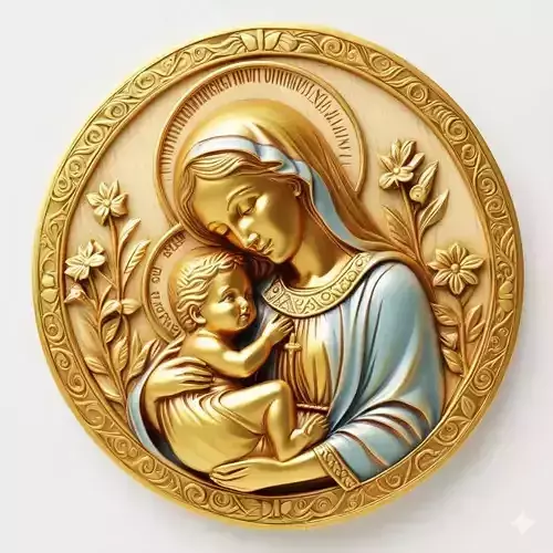 Religious pendant Mother pendant gold silver pendant