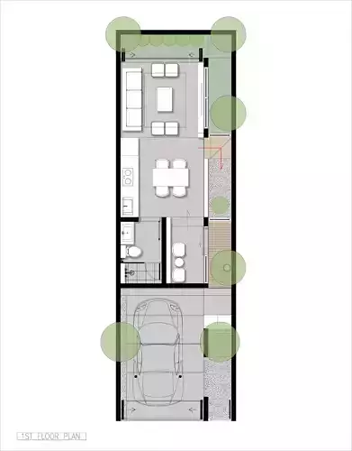 Modern Tropical Tiny House Minimalist Architecture Design 3D model 7