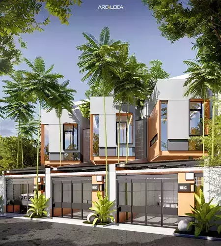 Modern Tropical Tiny House Minimalist Architecture Design 3D model 5