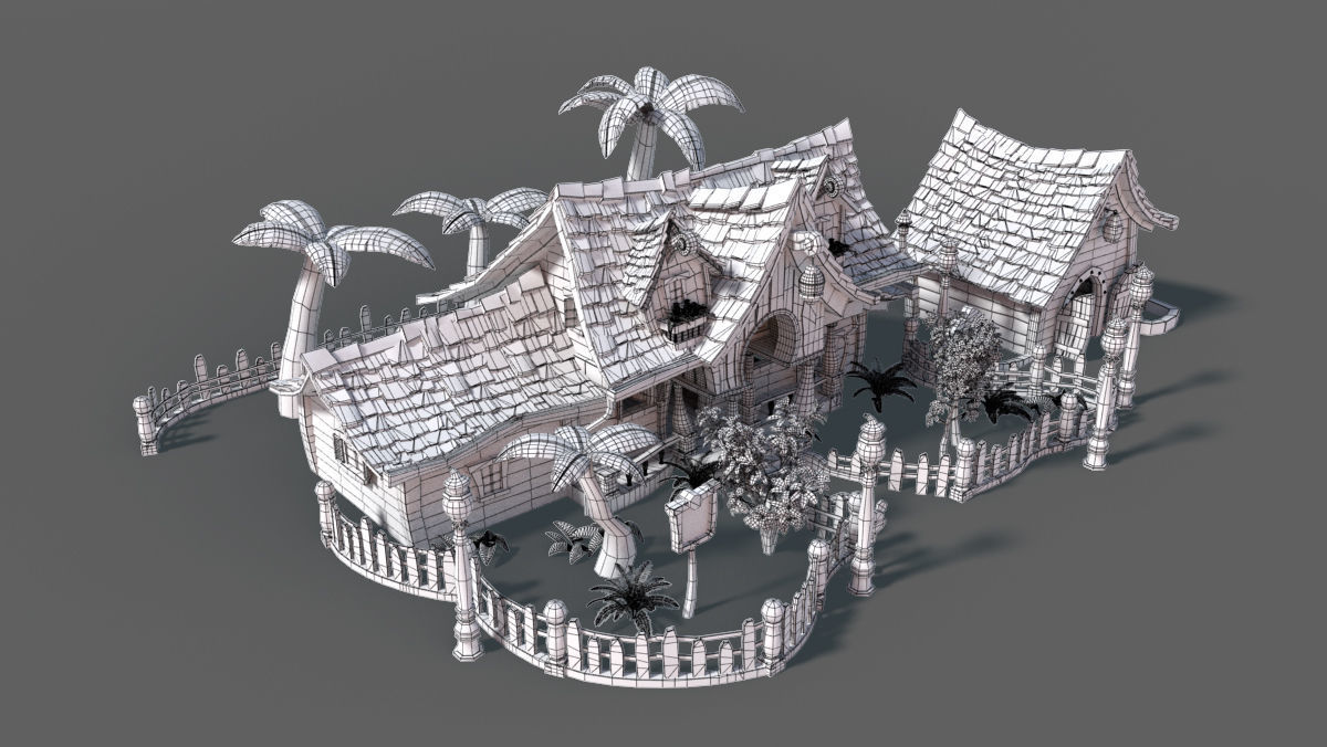 Cartoon House 3D model_5