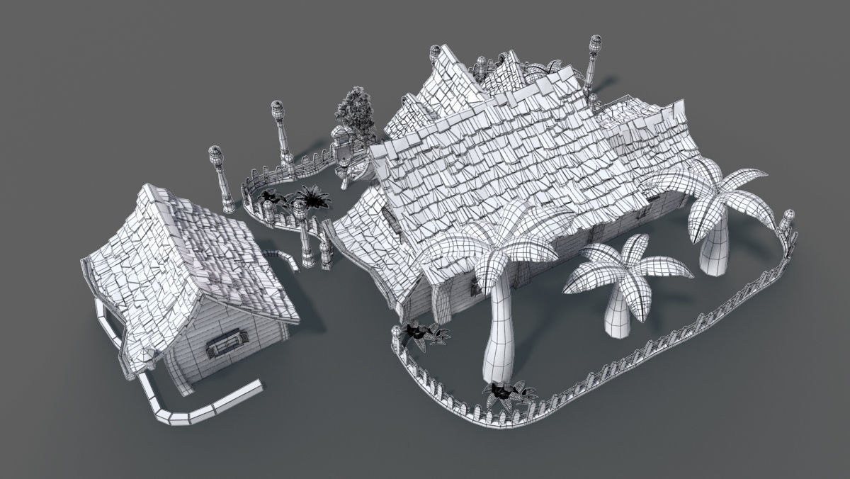 Cartoon House 3D model_7