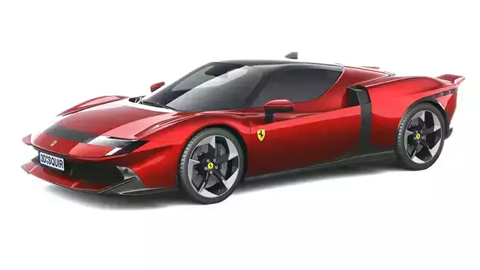 Ferrari 849 Testarossa 2026 LowPoly Low-poly 3D model