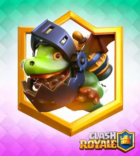 Clash Royale Inferno Dragon Card 3D model