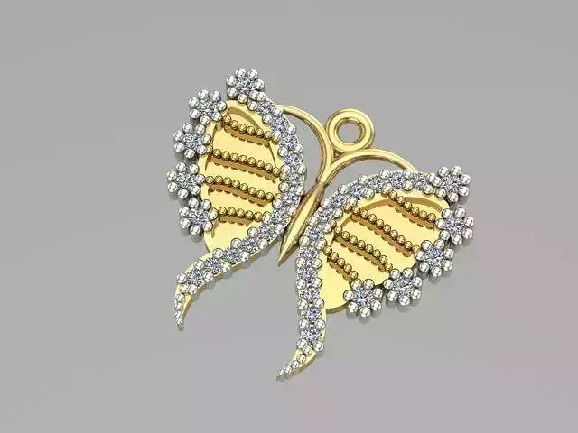 sintered butterfly pendant