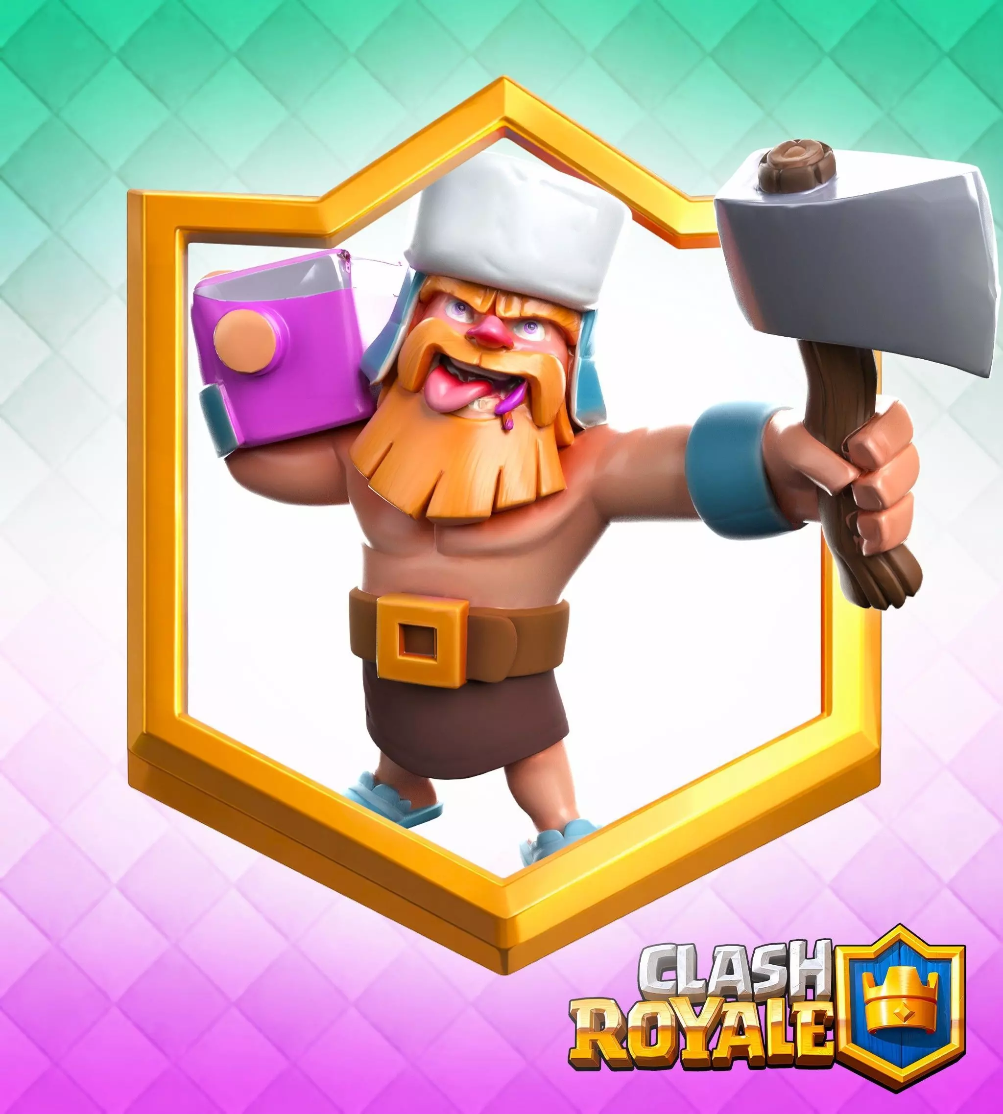 Clash Royale Lumberjack Card 3D model