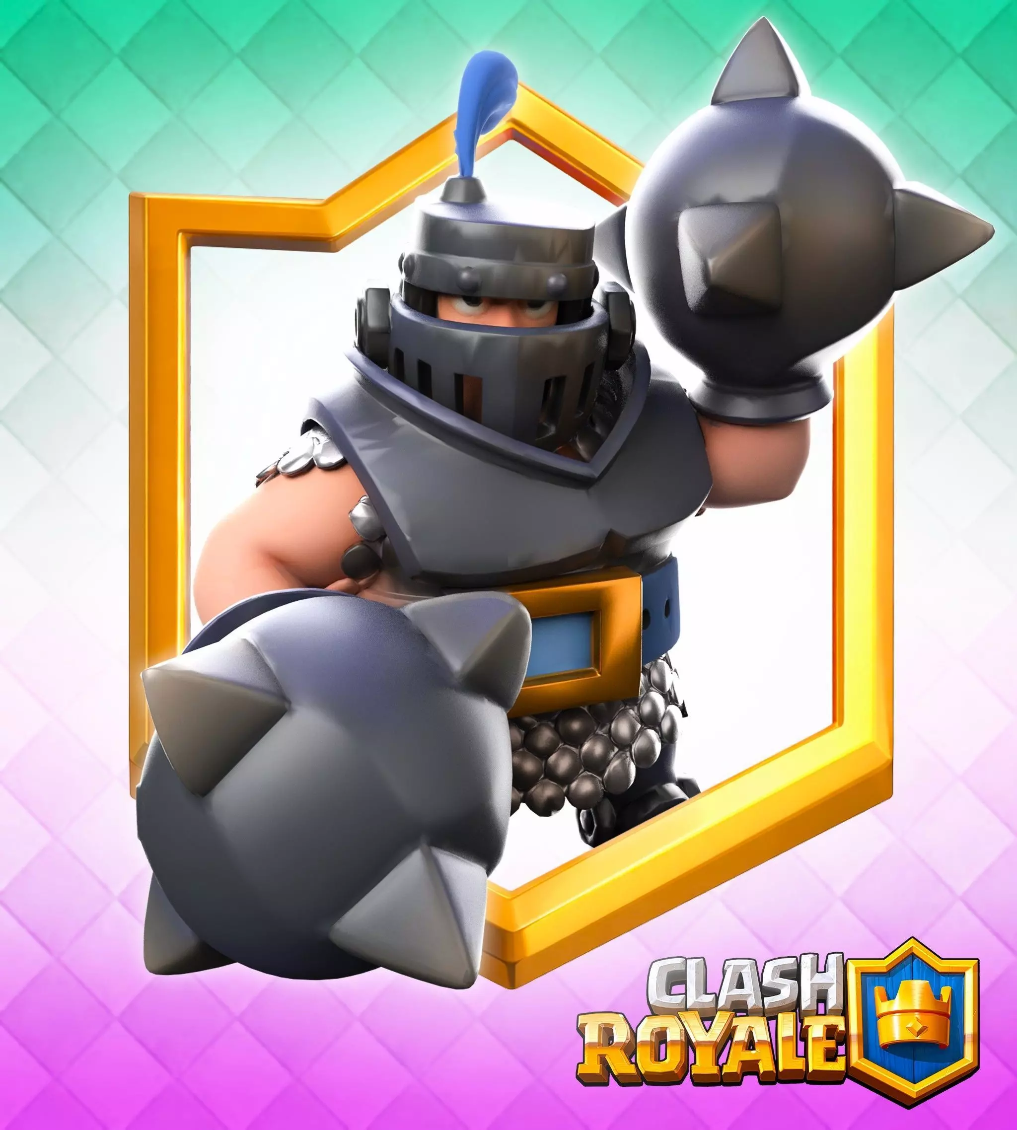Clash Royale Mega Knight Card 3D model
