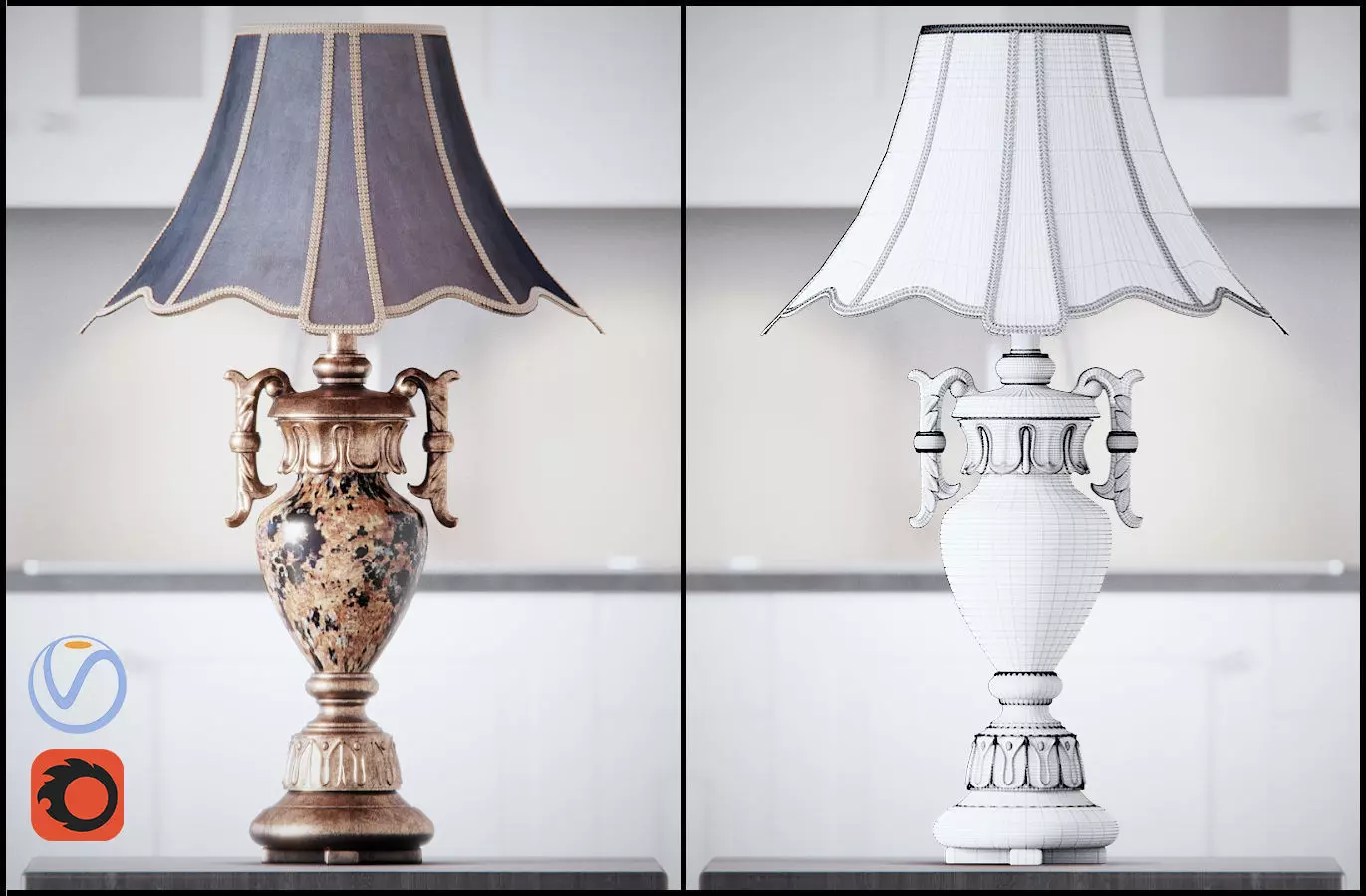 Ashley L520934 Traditional Table Lamp 3D model_0