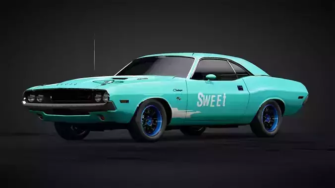Dodge-Challenger Low-poly 3D model
