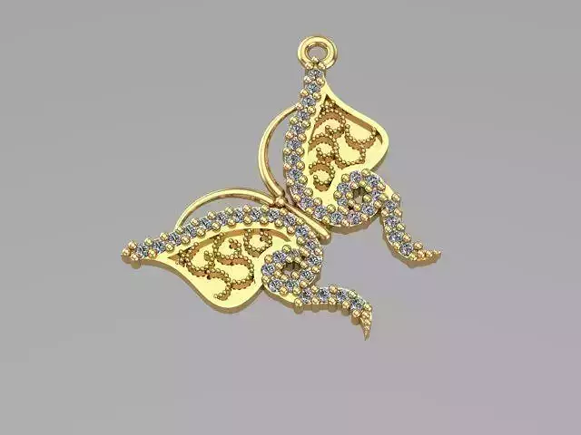 sintered butterfly pendant