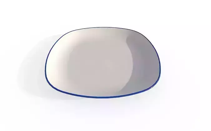 Plate M03 Low-poly 3D model