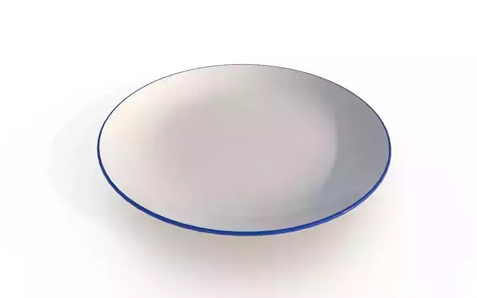 Plate M07 Low-poly 3D model