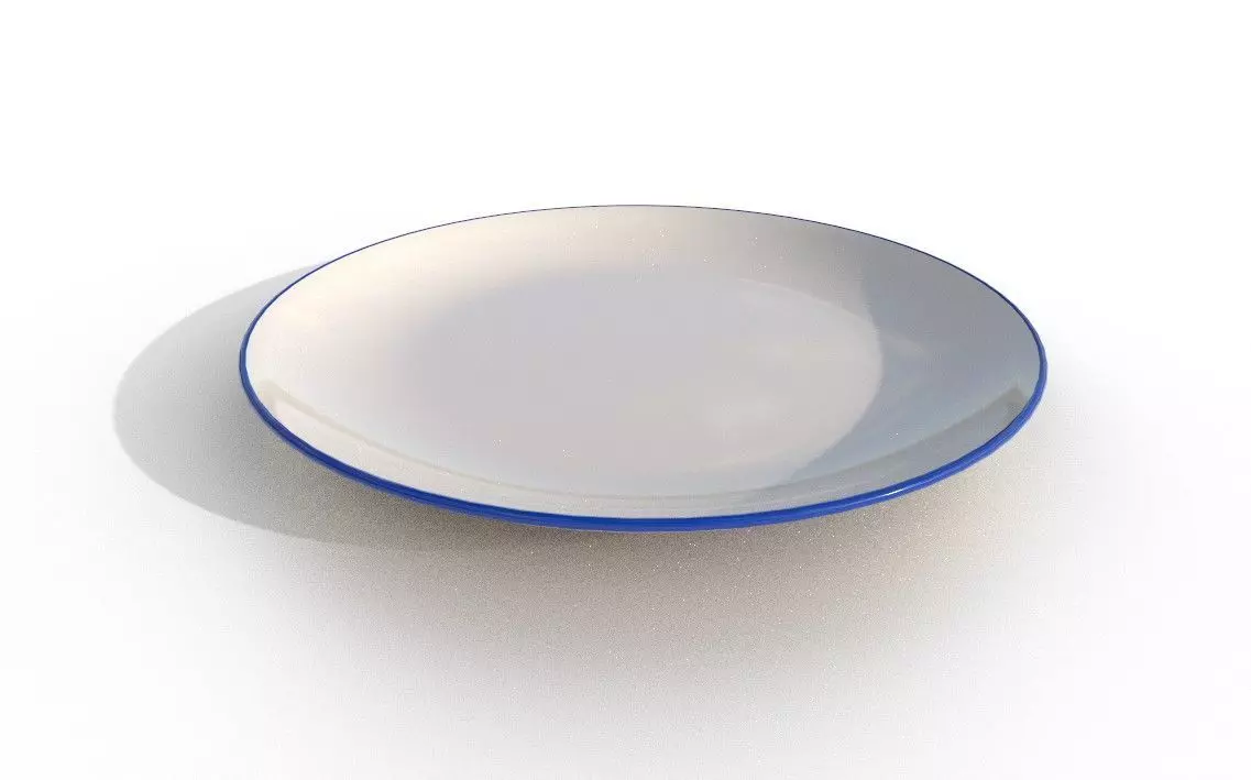 Plate M10 Low-poly 3D model