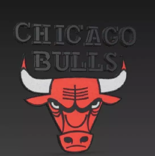 Chicago Bulls NBA Basketball 3D Model Render 3D print model