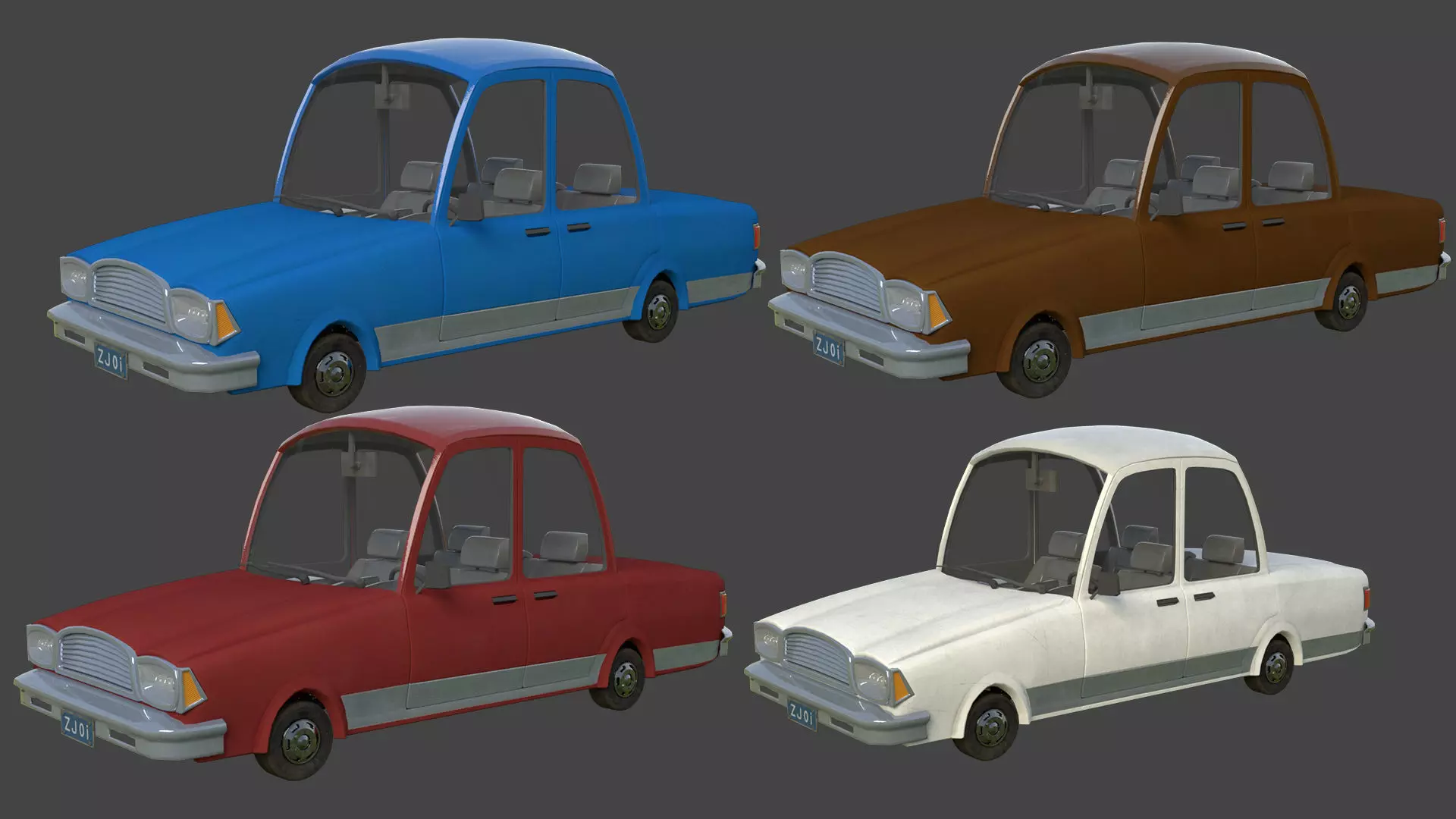 cartoon car 3D model