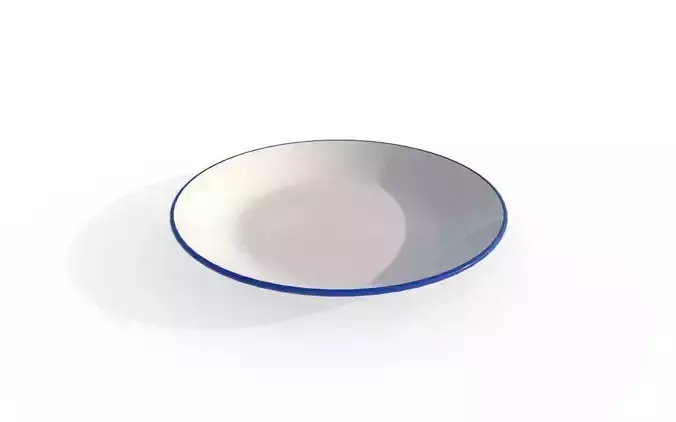 Plate M18 Low-poly 3D model