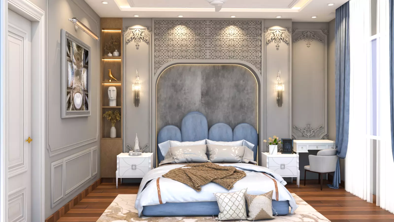 uxury Classic Bedroom Interior Design SketchUp 3D Model 3D model
