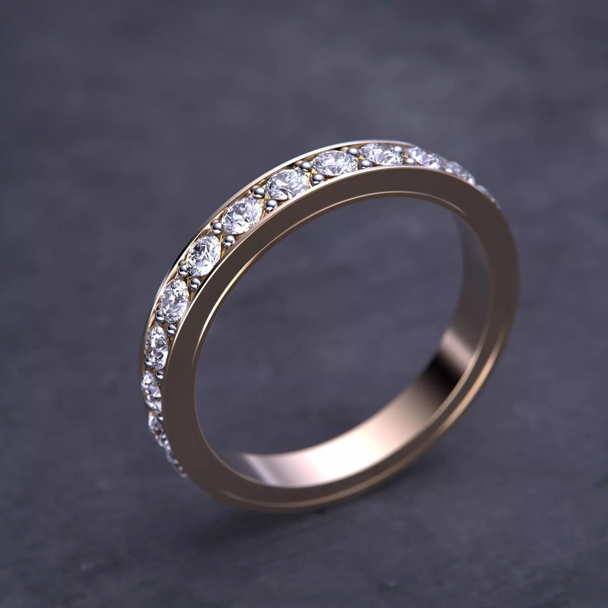 Ring pave wedding design 3D print model