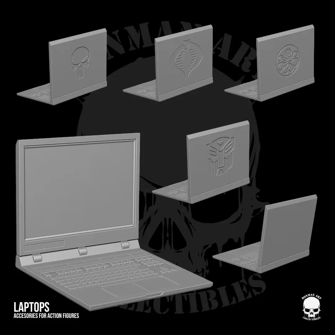 Laptops 3D printables for action figures 3D print model