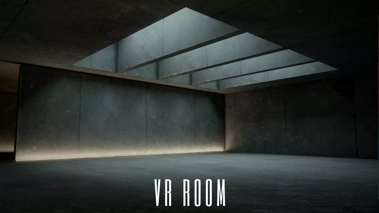 VR Art Gallery Low-poly 3D model