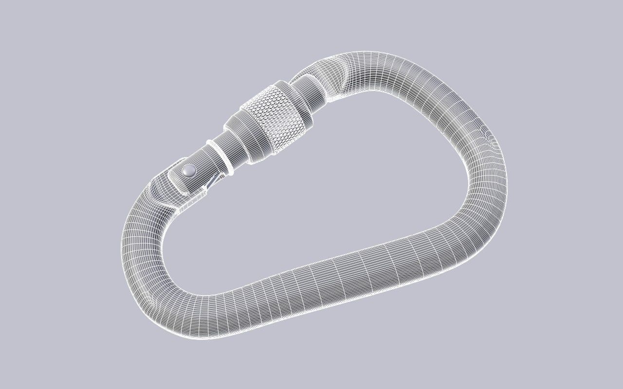 Climbing carabiner 3D model_5