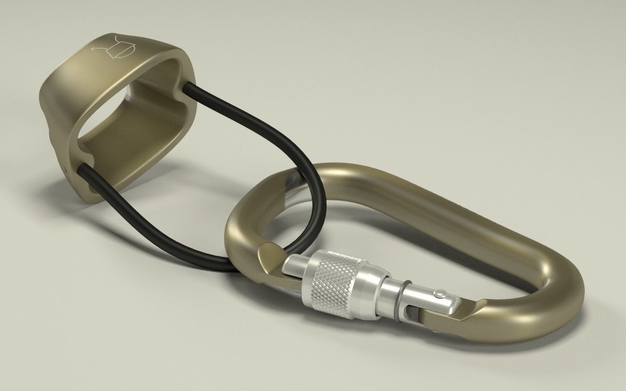 Climbing belay equipment 3D model_2