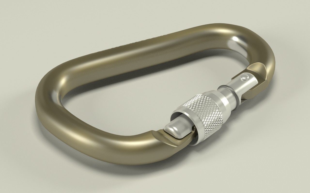 Climbing belay equipment 3D model_3