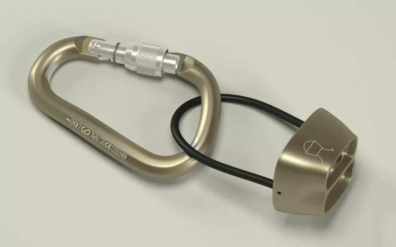 Climbing belay equipment 3D model_0