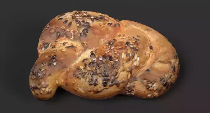 Brown Roll - Bakery Product 3D model 3