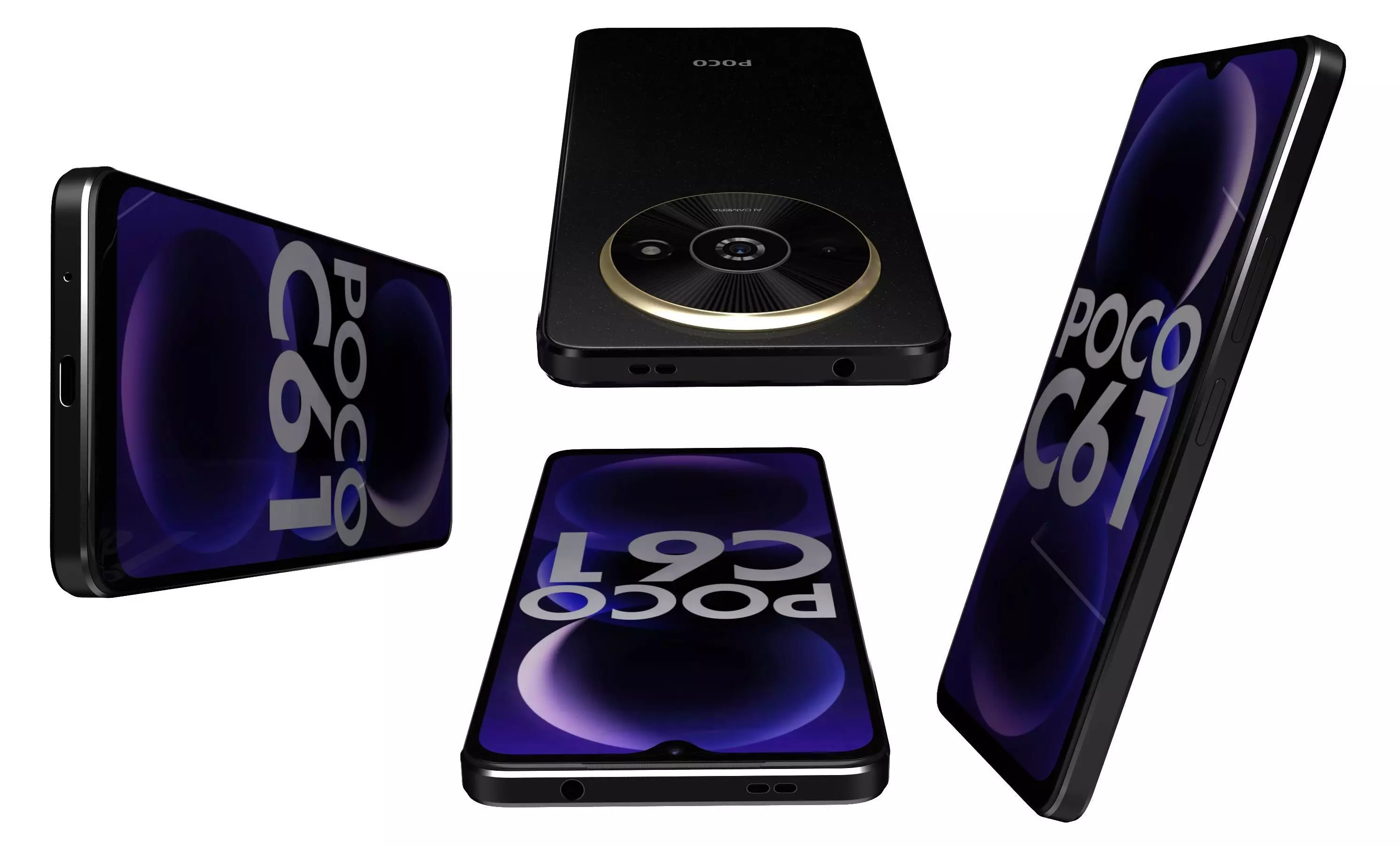 Xiaomi Poco C61 Black High Poly 3D model | CGTrader